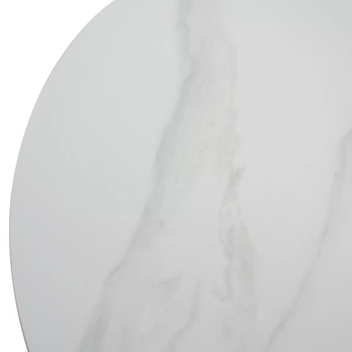 ΤΡΑΠΕΖΙ ΤΡΑΠΕΖΑΡΙΑΣ ΣΤΡΟΓΓΥΛΟ SYNTEC HM9309.02 SINTERED STONE ΛΕΥΚΟ ΜΕΤΑΛ.ΠΟΔΙΑ Φ115x75Y εκ. - Image 8