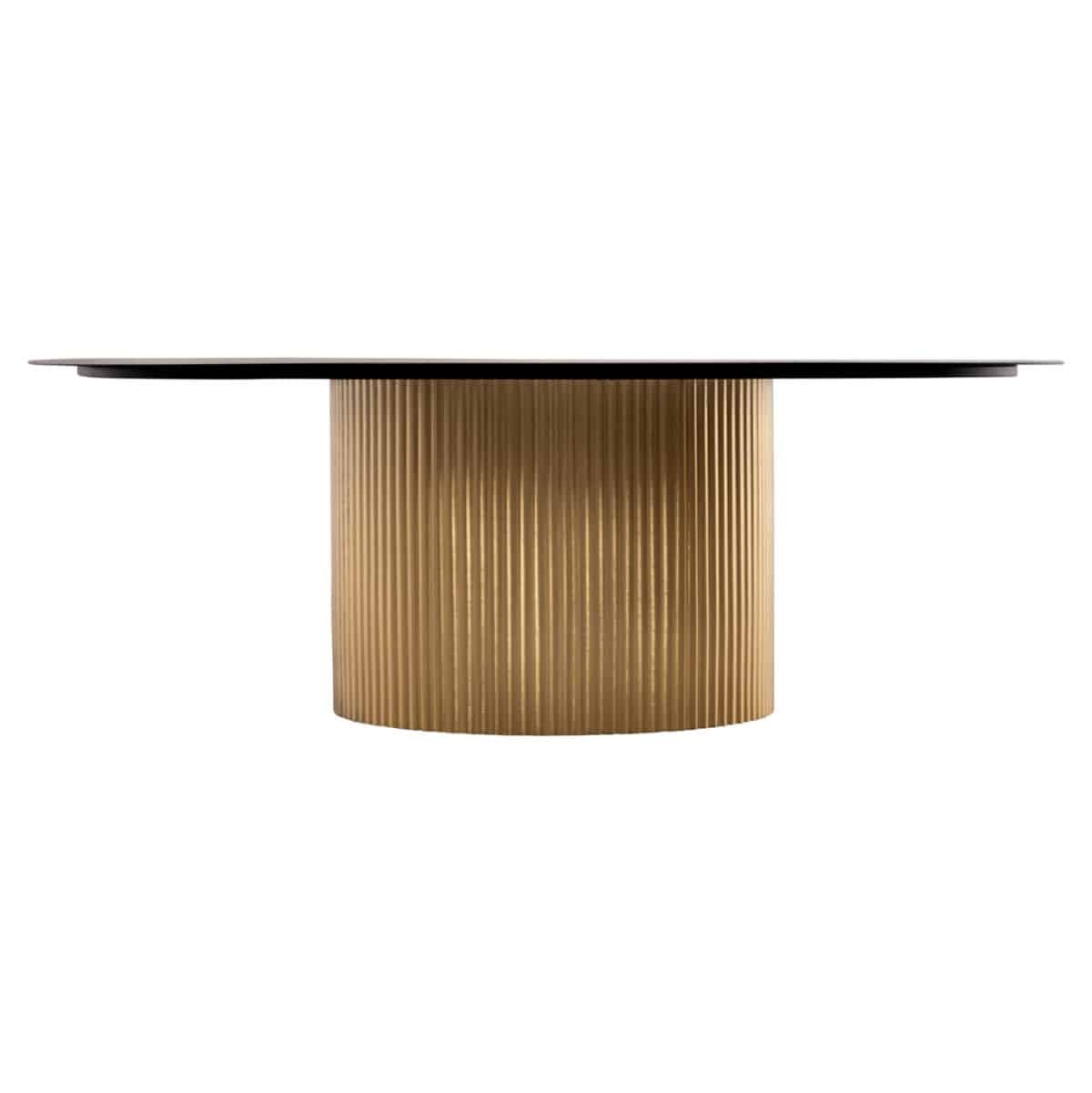 ΤΡΑΠΕΖΙA ΣΑΛΟΝΙΟΥ 2ΤΜΧ CLAD HM11916 ΜΕΤΑΛΛΟ ΣΕ ΧΡΥΣΟ-ΜΑΥΡΟ Φ110x38Υ & Φ80x32Υ εκ. - Image 5