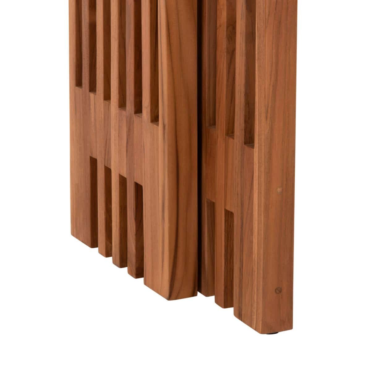 ΤΡΑΠΕΖΙΑ ΣΑΛΟΝΙΟΥ ΣΕΤ 2ΤΜΧ NYA HM9828 ΜΑΣΙΦ ΞΥΛΟ TEAK ΣΕ ΦΥΣΙΚΟ  110x30x46Υεκ. - Image 5