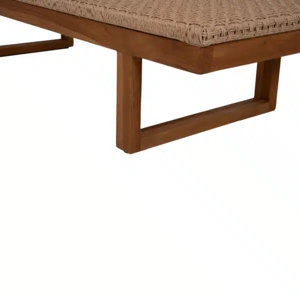 ΞΑΠΛΩΣΤΡΑ PATRON HM5993 TEAK ΞΥΛΟ ΚΑΙ ΣΧΟΙΝΙ VIRO ΣΕ ΠΛΕΞΗ WICKER 191x65x86Yεκ. - Image 6