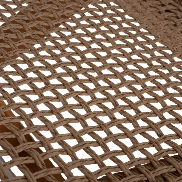 ΞΑΠΛΩΣΤΡΑ PATRON HM5993 TEAK ΞΥΛΟ ΚΑΙ ΣΧΟΙΝΙ VIRO ΣΕ ΠΛΕΞΗ WICKER 191x65x86Yεκ. - Image 9