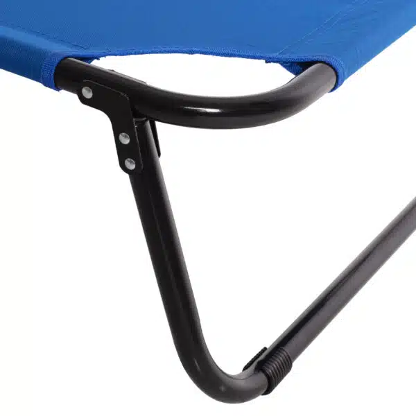 ΞΑΠΛΩΣΤΡΑ ΜΕΤΑΛΛΙΚΗ KALYNDA ΜΑΥΡΗ ΜΕ ΜΠΛΕ ΥΦΑΣΜΑ HM5278 - Image 6