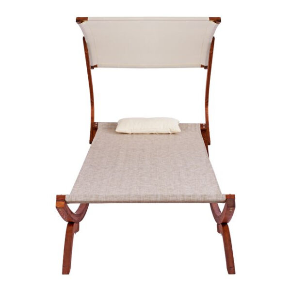 ΞΑΠΛΩΣΤΡΑ ΠΑΡΑΛΙΑΣ ΞΥΛΙΝΗ ΚΑΡΥΔΙ-ΜΠΕΖ ΜΕ ΣΚΙΑΣΤΡΟ COLBY HM5671.02 105X221X162Υ εκ. - Image 3