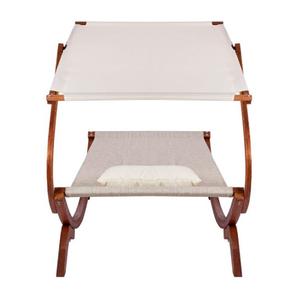 ΞΑΠΛΩΣΤΡΑ ΠΑΡΑΛΙΑΣ ΞΥΛΙΝΗ ΚΑΡΥΔΙ-ΜΠΕΖ ΜΕ ΣΚΙΑΣΤΡΟ COLBY HM5671.02 105X221X162Υ εκ. - Image 6