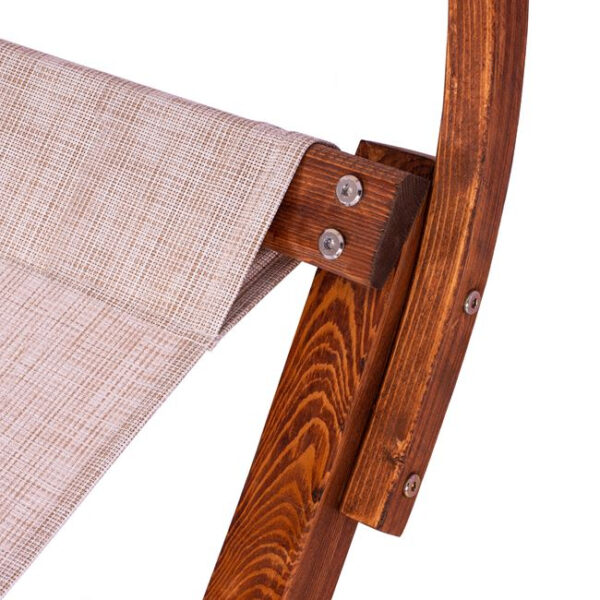 ΞΑΠΛΩΣΤΡΑ ΠΑΡΑΛΙΑΣ ΞΥΛΙΝΗ ΚΑΡΥΔΙ-ΜΠΕΖ ΜΕ ΣΚΙΑΣΤΡΟ COLBY HM5671.02 105X221X162Υ εκ. - Image 9