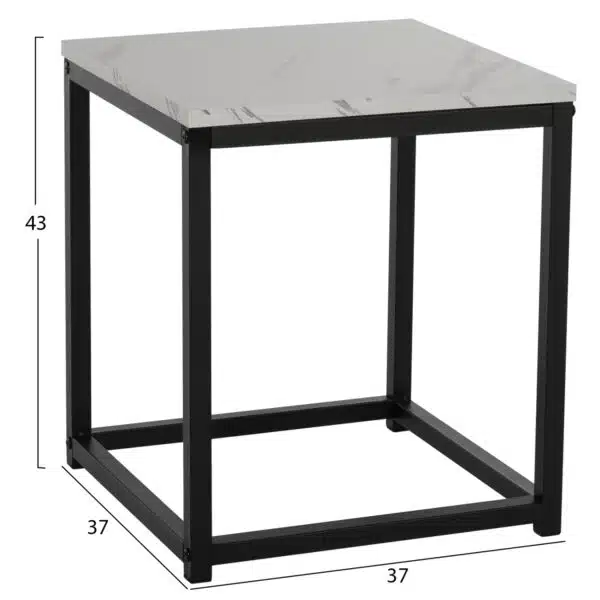 ΖΙΓΚΟΝ GRELAY 2 ΤΕΜ MDF ΟΨΗ ΜΑΡΜΑΡΟΥ & ΜΕΤΑΛΛΟ HM8762.12 45Χ45Χ50εκ. & 37Χ37Χ43 εκ. - Image 3