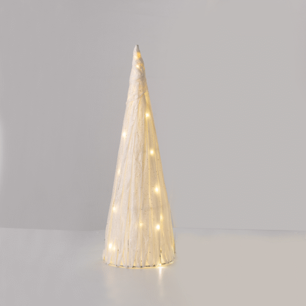 ^ "WHITE PAPER CONE TREE" 30 MINI WW LED ΛΑΜΠ. ΜΠΑΤ. 3ΧΑΑ