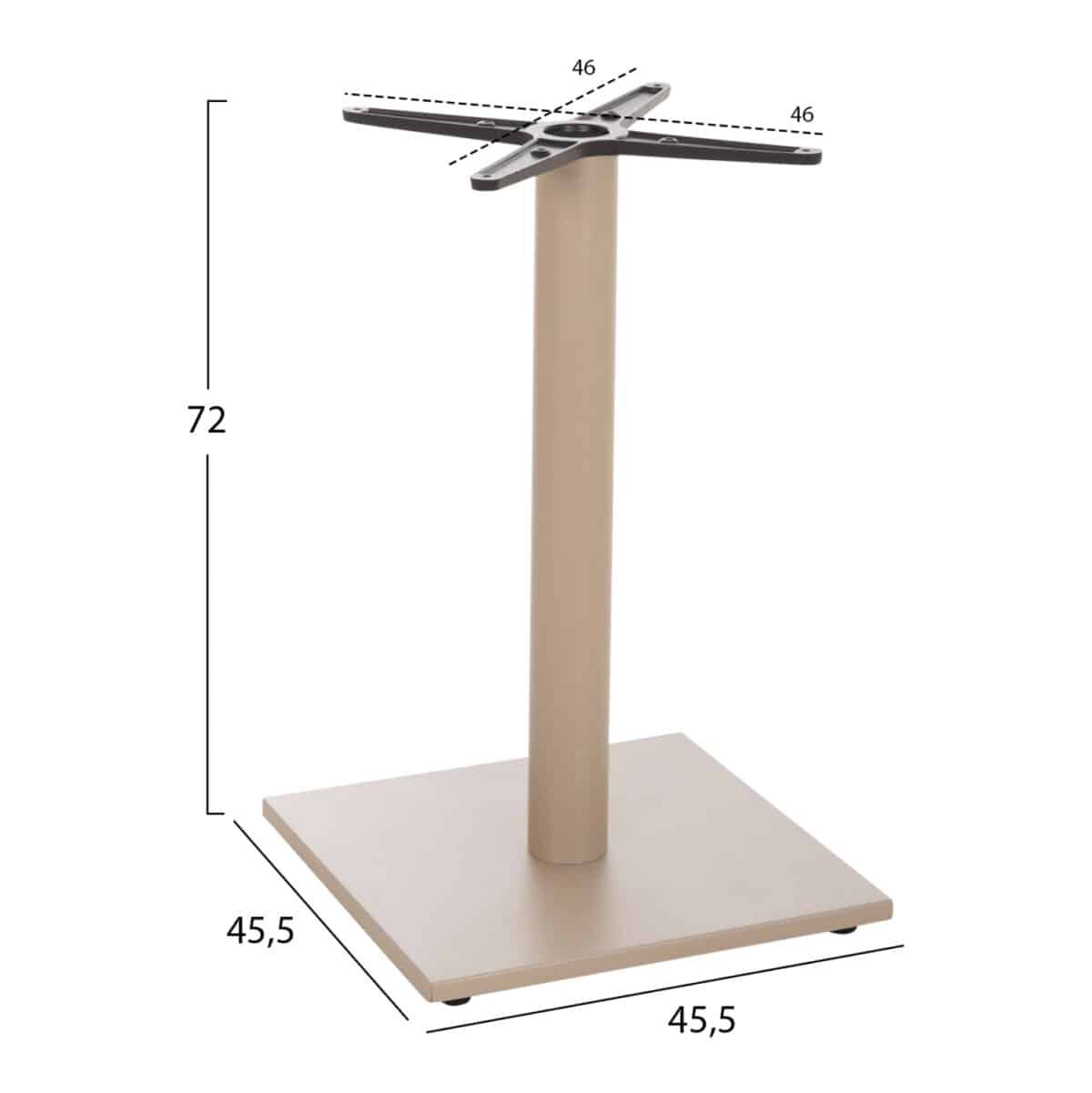 ΒΑΣΗ ΤΡΑΠΕΖΙΟΥ ΑΛΟΥΜΙΝΙΟΥ HM475.25 ΚΑΠΟΥΤΣΙΝΟ 46x46x72Υεκ. ΣΤΑΥΡΟΣ 46Χ46εκ - Image 2