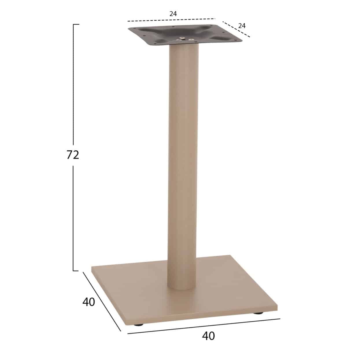 ΒΑΣΗ ΤΡΑΠΕΖΙΟΥ ΑΠΟ ΜΕΤΑΛΛΟ HM421.25 ΚΑΠΟΥΤΣΙΝΟ 40x40x72Υεκ. - Image 2