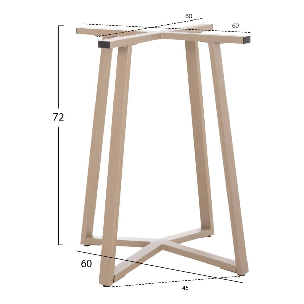 ΒΑΣΗ ΤΡΑΠΕΖΙΟΥ ΧΙΑΣΤΙ HM470.25 ΜΕΤΑΛΛΙΚΗ ΣΕ ΚΑΠΟΥΤΣΙΝΟ 60x60x72Yεκ. - Image 2