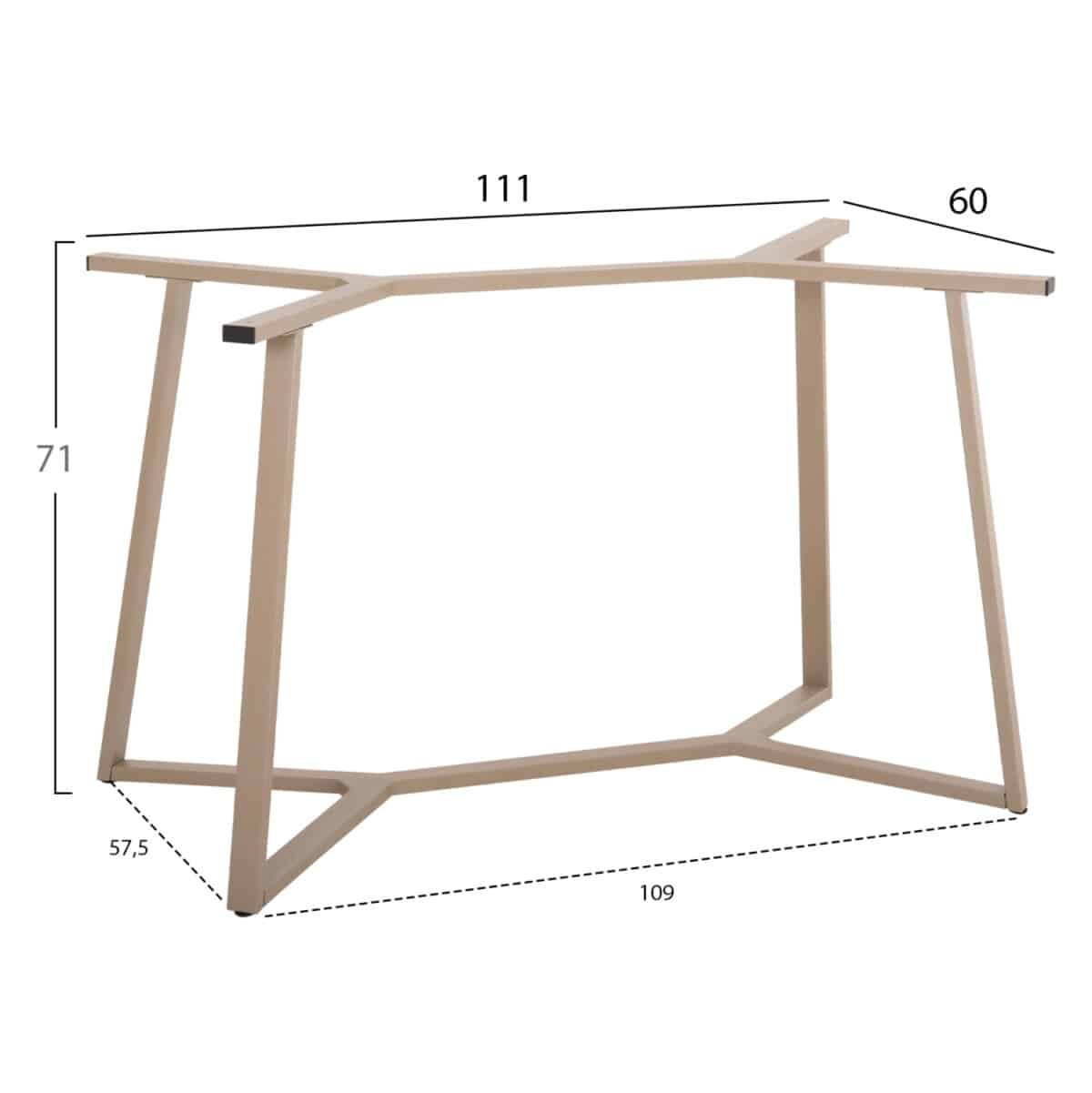 ΒΑΣΗ ΤΡΑΠΕΖΙΟΥ HM471.25 ΜΕΤΑΛΛΙΚΗ ΣΕ ΚΑΠΟΥΤΣΙΝΟ 111x60x71Υεκ. - Image 2