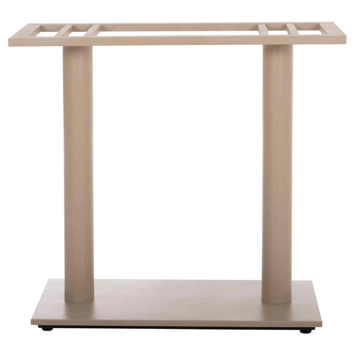 ΒΑΣΗ ΤΡΑΠΕΖΙΟΥ ΜΕΤΑΛΛΙΚΗ ΔΙΠΛΗ HM435.25 ΚΑΠΟΥΤΣΙΝΟ ΜΑΤ ΜΕ ΡΕΓΟΥΛΑΤΟΡΟΥΣ 80Χ40Χ72Υεκ. - Image 3