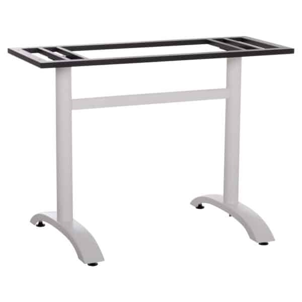 ΒΑΣΗ ΤΡΑΠΕΖΙΟΥ ΜΕΤΑΛΛΙΚΗ ΔΙΠΛΗ HM461.12 ΛΕΥΚΗ ΜΕ ΡΕΓΟΥΛΑΤΟΡΟΥΣ 100x60x73Υεκ.