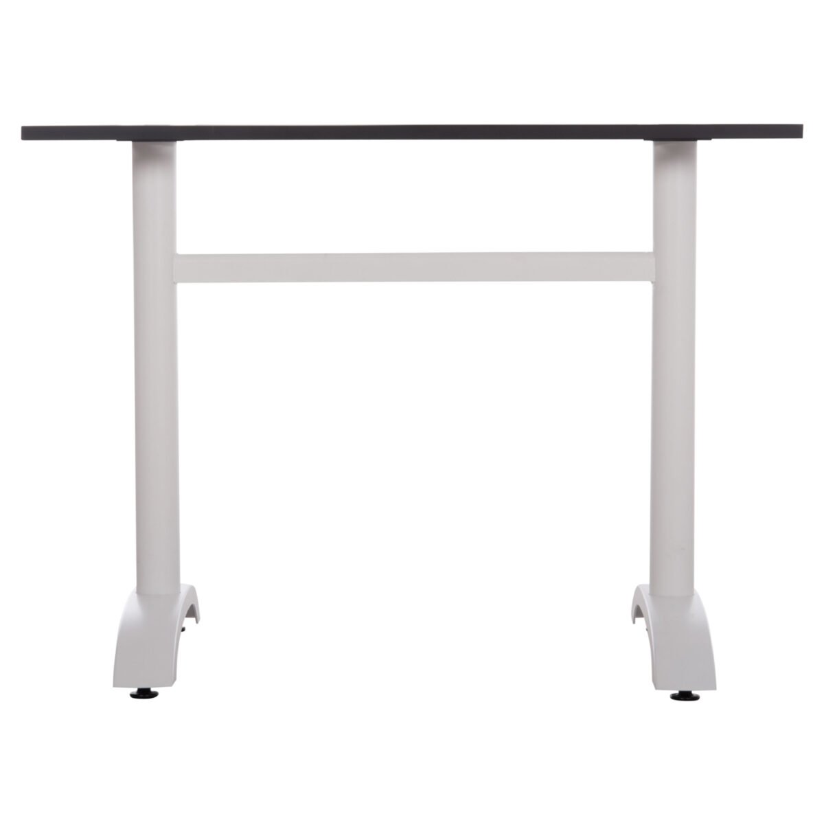 ΒΑΣΗ ΤΡΑΠΕΖΙΟΥ ΜΕΤΑΛΛΙΚΗ ΔΙΠΛΗ HM461.12 ΛΕΥΚΗ ΜΕ ΡΕΓΟΥΛΑΤΟΡΟΥΣ 100x60x73Υεκ. - Image 3