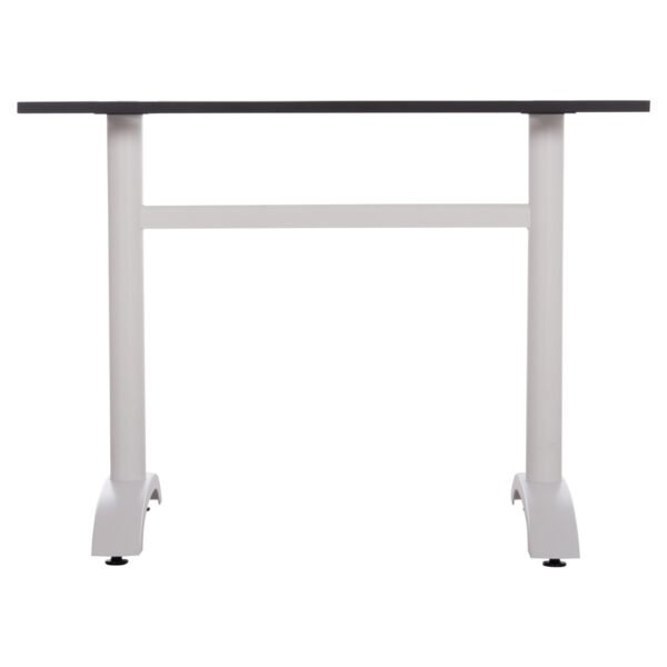 ΒΑΣΗ ΤΡΑΠΕΖΙΟΥ ΜΕΤΑΛΛΙΚΗ ΔΙΠΛΗ HM461.12 ΛΕΥΚΗ ΜΕ ΡΕΓΟΥΛΑΤΟΡΟΥΣ 100x60x73Υεκ. - Image 3