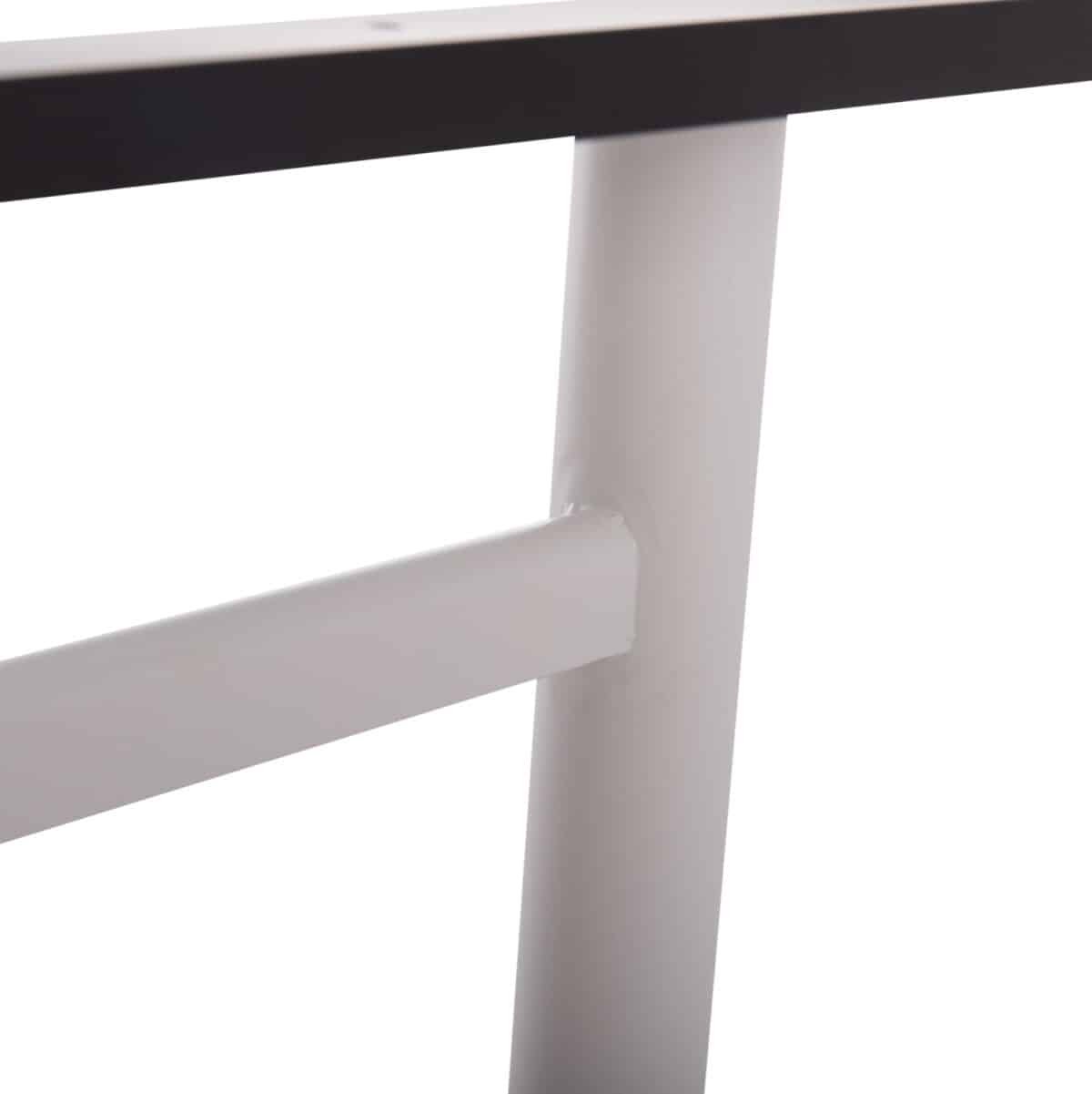 ΒΑΣΗ ΤΡΑΠΕΖΙΟΥ ΜΕΤΑΛΛΙΚΗ ΔΙΠΛΗ HM461.12 ΛΕΥΚΗ ΜΕ ΡΕΓΟΥΛΑΤΟΡΟΥΣ 100x60x73Υεκ. - Image 9