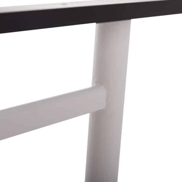 ΒΑΣΗ ΤΡΑΠΕΖΙΟΥ ΜΕΤΑΛΛΙΚΗ ΔΙΠΛΗ HM461.12 ΛΕΥΚΗ ΜΕ ΡΕΓΟΥΛΑΤΟΡΟΥΣ 100x60x73Υεκ. - Image 9