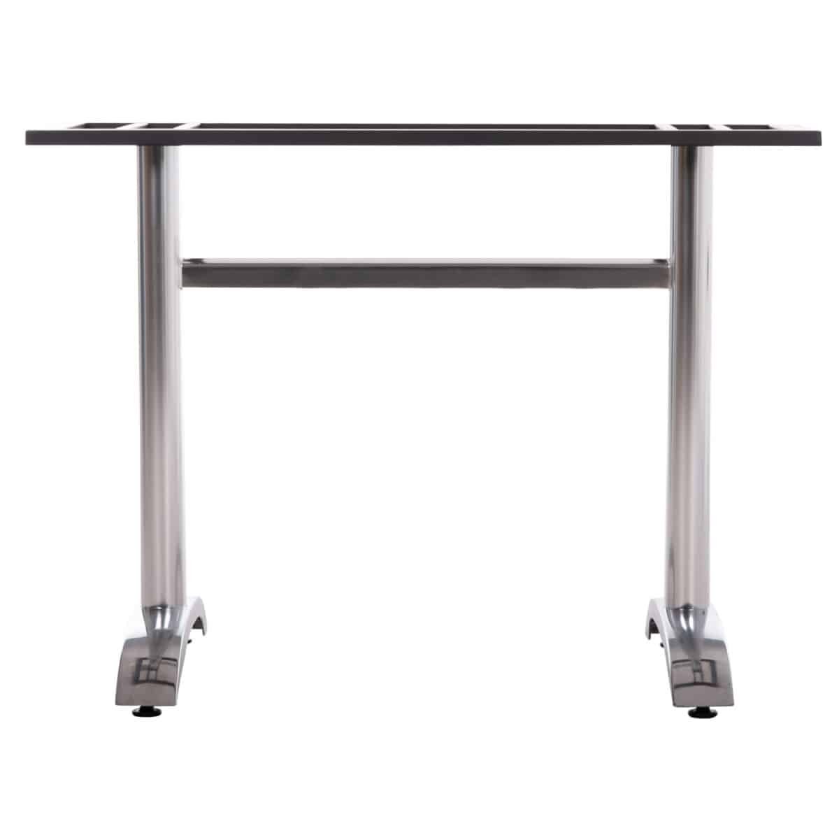 ΒΑΣΗ ΤΡΑΠΕΖΙΟΥ ΜΕΤΑΛΛΙΚΗ ΔΙΠΛΗ HM461.13 ΧΡΩΜΙΟΥ ΜΕ ΡΕΓΟΥΛΑΤΟΡΟΥΣ 100x60x73Υεκ. - Image 3