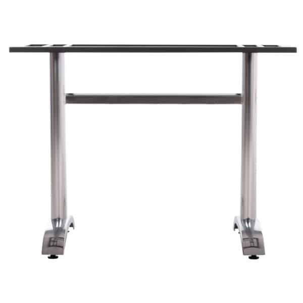 ΒΑΣΗ ΤΡΑΠΕΖΙΟΥ ΜΕΤΑΛΛΙΚΗ ΔΙΠΛΗ HM461.13 ΧΡΩΜΙΟΥ ΜΕ ΡΕΓΟΥΛΑΤΟΡΟΥΣ 100x60x73Υεκ. - Image 3