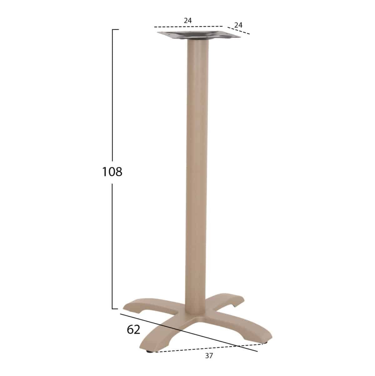 ΒΑΣΗ ΤΡΑΠΕΖΙΟΥ ΜΠΑΡ ΑΠΟ ΜΕΤΑΛΛΟ/ΜΑΝΤΕΜΙ HM417.25 ΚΑΠΟΥΤΣΙΝΟ 62x62x108Υεκ. - Image 2