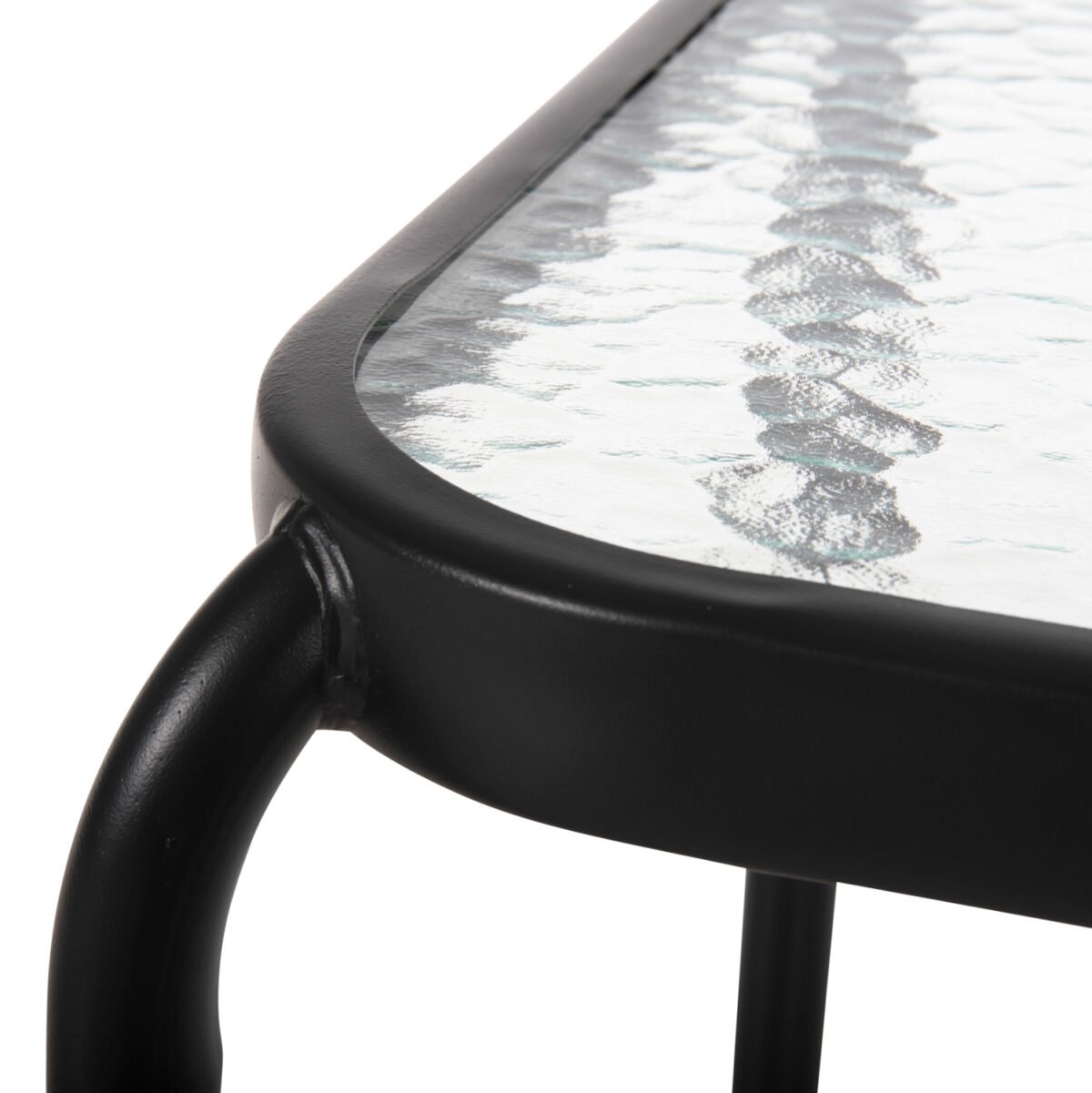 ΤΡΑΠΕΖΑΚΙ ΒΟΗΘΗΤΙΚΟ ΕΞ.ΧΩΡΟΥ ΤΕΤΡΑΓΩΝΟ DIDO HM5975.01 ΑΝΘΡΑΚΙ ΜΕΤΑΛΛΟ-ΓΥΑΛΙ 41x41x43Υεκ - Image 5