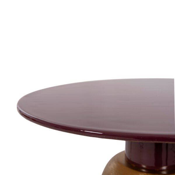 ΒΟΗΘΗΤΙΚΟ ΤΡΑΠΕΖΑΚΙ PATNA HM4234.06 ΜΕΤΑΛΛΟ ΣΕ ΜΠΟΡΝΤΟ-ΧΡΥΣΟ Φ46x51,5Υεκ. - Image 6