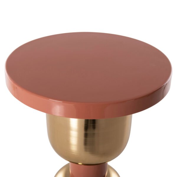 ΒΟΗΘΗΤΙΚΟ ΤΡΑΠΕΖΑΚΙ SURAT HM4237.08 ΜΕΤΑΛΛΟ ΣΕ ΣΟΜΟΝ-ΧΡΥΣΟ Φ40,5x60,5Υ εκ. - Image 4