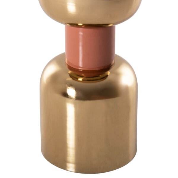 ΒΟΗΘΗΤΙΚΟ ΤΡΑΠΕΖΑΚΙ SURAT HM4237.08 ΜΕΤΑΛΛΟ ΣΕ ΣΟΜΟΝ-ΧΡΥΣΟ Φ40,5x60,5Υ εκ. - Image 7