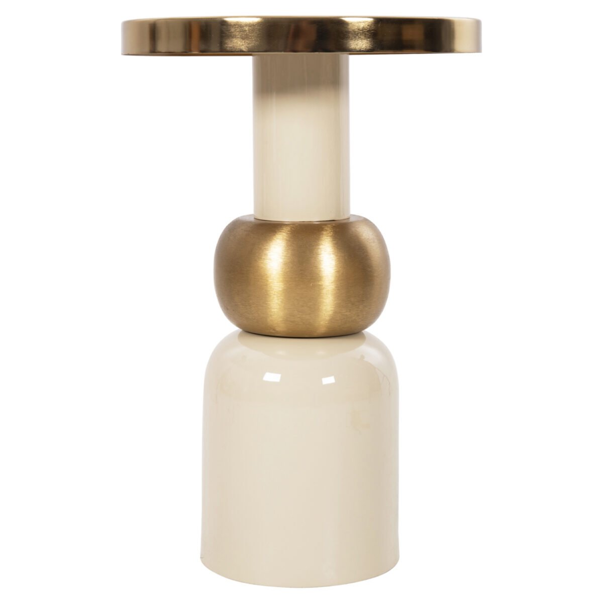 ΒΟΗΘΗΤΙΚΟ ΤΡΑΠΕΖΑΚΙ AMBUR HM4238.03 ΜΕΤΑΛΛΟ ΣΕ ΕΚΡΟΥ-ΧΡΥΣΟ Φ40,5x62Υ εκ. - Image 3