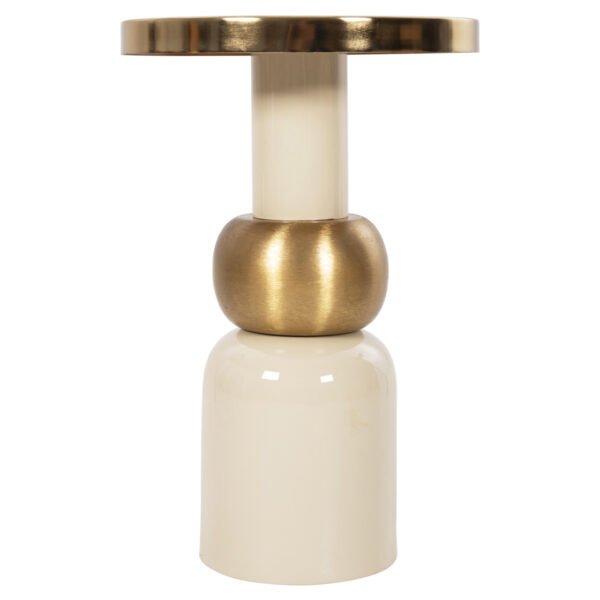 ΒΟΗΘΗΤΙΚΟ ΤΡΑΠΕΖΑΚΙ AMBUR HM4238.03 ΜΕΤΑΛΛΟ ΣΕ ΕΚΡΟΥ-ΧΡΥΣΟ Φ40,5x62Υ εκ. - Image 3