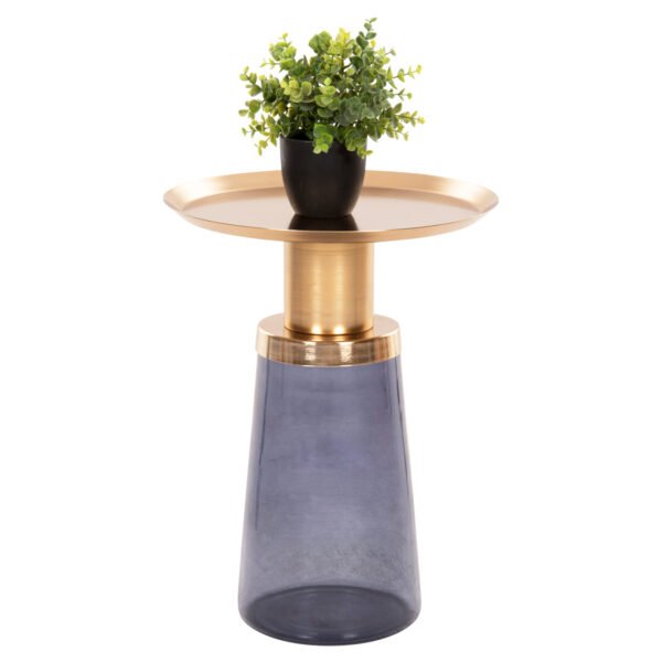 ΒΟΗΘΗΤΙΚΟ ΤΡΑΠΕΖΑΚΙ BALLIN HM9725 ΜΠΛΕ ΓΥΑΛΙ-ΧΡΥΣΟ ΜΕΤΑΛΛΟ Φ37