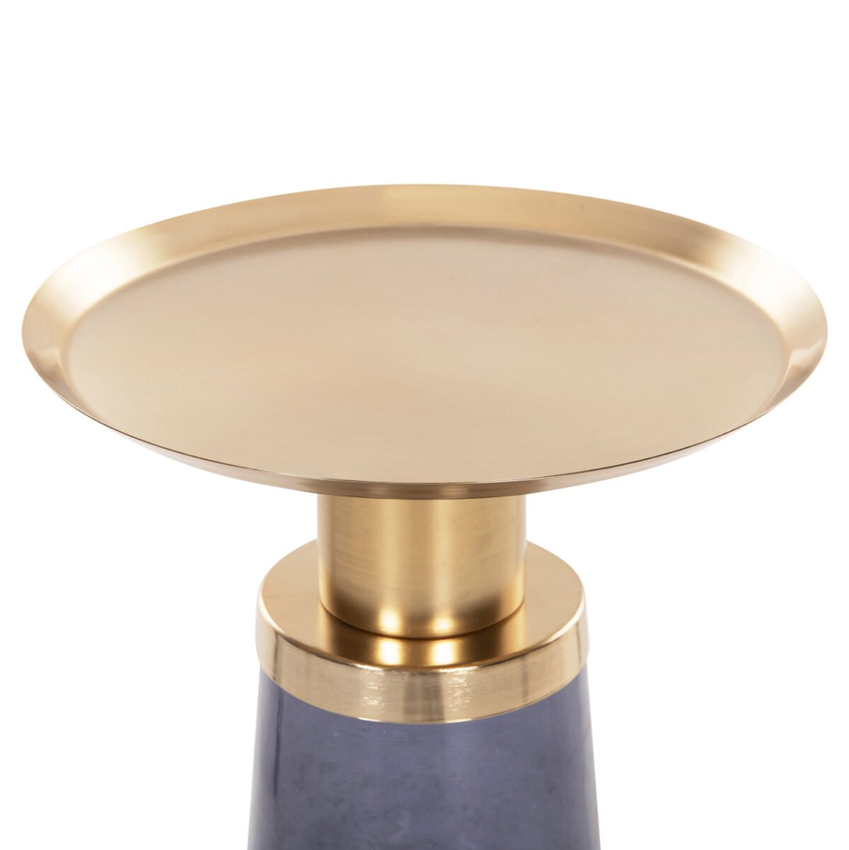 ΒΟΗΘΗΤΙΚΟ ΤΡΑΠΕΖΑΚΙ BALLIN HM9725 ΜΠΛΕ ΓΥΑΛΙ-ΧΡΥΣΟ ΜΕΤΑΛΛΟ Φ37,5x49,5Υεκ. - Image 4