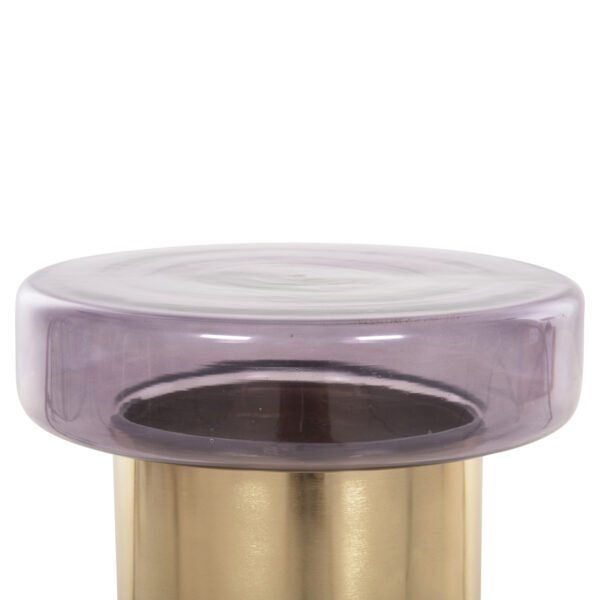 ΒΟΗΘΗΤΙΚΟ ΤΡΑΠΕΖΑΚΙ CARMO HM9728 ΜΩΒ ΓΥΑΛΙ-ΧΡΥΣΟ ΜΕΤΑΛΛΟ Φ39Χ54Υεκ - Image 5