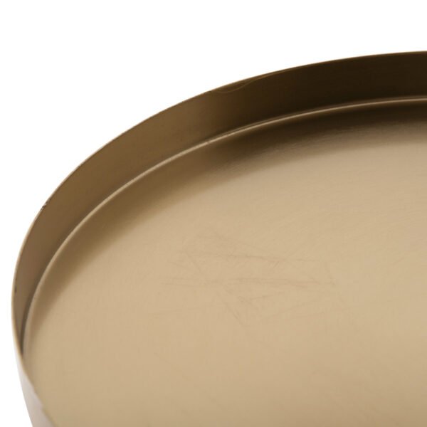 ΒΟΗΘΗΤΙΚΟ ΤΡΑΠΕΖΑΚΙ HAILEY HM9729 ΜΩΒ ΓΥΑΛΙ-ΧΡΥΣΟ ΜΕΤΑΛΛΟ Φ39,5x45Υεκ - Image 5