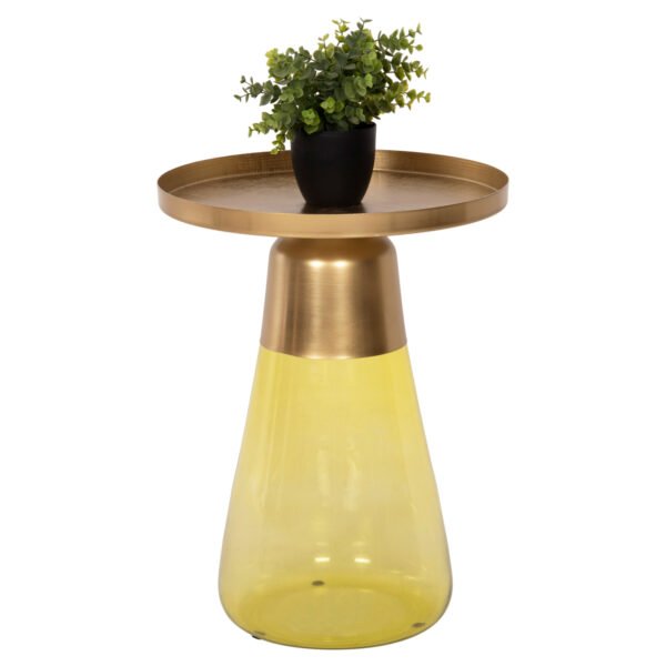 ΒΟΗΘΗΤΙΚΟ ΤΡΑΠΕΖΑΚΙ VALERY HM9732 ΠΡΑΣΙΝΟ ΓΥΑΛΙ-ΧΡΥΣΟ ΜΕΤΑΛΛΟ Φ39