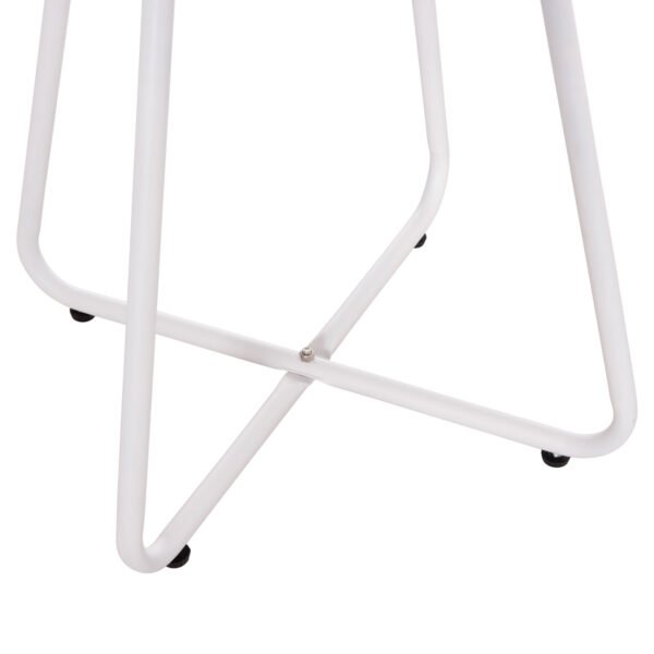 ΒΟΗΘΗΤΙΚΟ ΤΡΑΠΕΖΑΚΙ ΜΕΤΑΛΛΙΚΟ ΣΤΡΟΓΓΥΛΟ SAMMON HM6271.02 ΛΕΥΚΟ Φ45x50Υεκ - Image 5