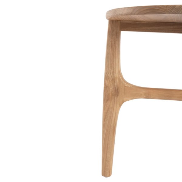 ΒΟΗΘΗΤΙΚΟ ΤΡΑΠΕΖΑΚΙ ΣΤΡΟΓΓΥΛΟ KATAL HM9932 ΞΥΛΟ SUNGKAI ΦΥΣΙΚΟ Φ59,5x50,5Υεκ. - Image 8