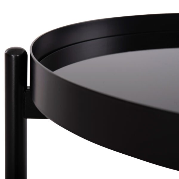 ΒΟΗΘΗΤΙΚΟ ΤΡΑΠΕΖΙ SEITZ HM18031 ΓΥΑΛΙ TOP-ΜΕΤΑΛΛΟ-RATTAN ΣΕ ΦΥΣΙΚΟ Φ50x55,5Υεκ. - Image 4