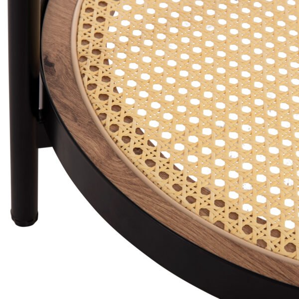 ΒΟΗΘΗΤΙΚΟ ΤΡΑΠΕΖΙ SEITZ HM18031 ΓΥΑΛΙ TOP-ΜΕΤΑΛΛΟ-RATTAN ΣΕ ΦΥΣΙΚΟ Φ50x55,5Υεκ. - Image 6