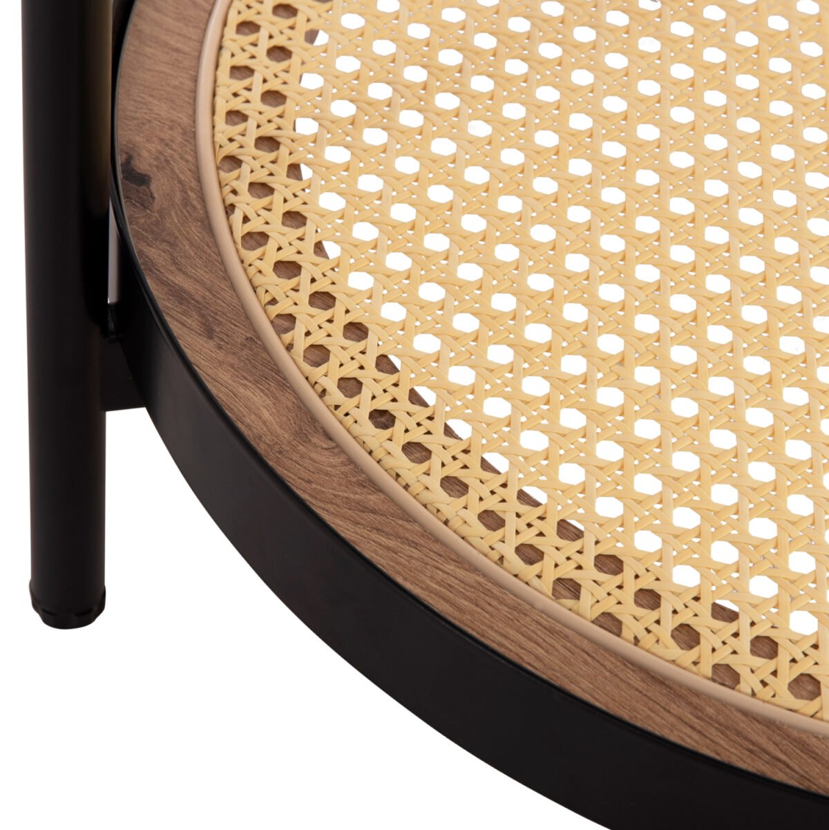 ΒΟΗΘΗΤΙΚΟ ΤΡΑΠΕΖΙ SEITZ HM18031 ΓΥΑΛΙ TOP-ΜΕΤΑΛΛΟ-RATTAN ΣΕ ΦΥΣΙΚΟ Φ50x55,5Υεκ. - Image 7