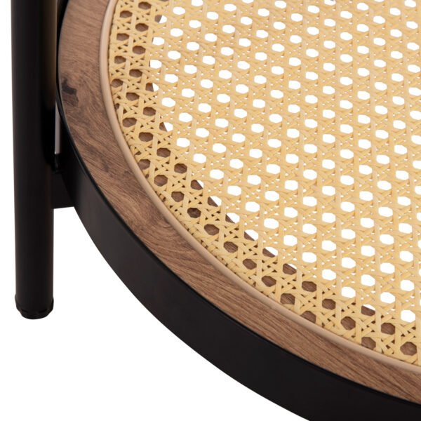 ΒΟΗΘΗΤΙΚΟ ΤΡΑΠΕΖΙ SEITZ HM18031 ΓΥΑΛΙ TOP-ΜΕΤΑΛΛΟ-RATTAN ΣΕ ΦΥΣΙΚΟ Φ50x55,5Υεκ. - Image 7