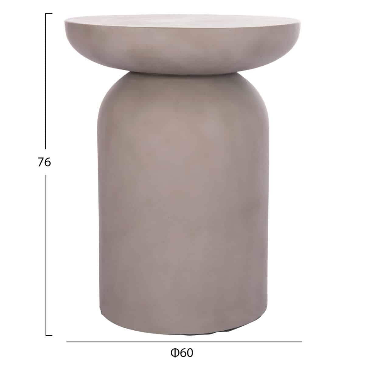 ΒΟΗΘΗΤΙΚΟ ΤΡΑΠΕΖΙ ANNA HM18160.03 FIBER CEMENT ΣΕ ΓΚΡΙ--Φ60x76Υεκ. - Image 2