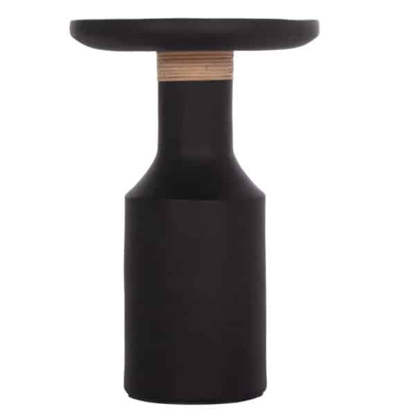 ΒΟΗΘΗΤΙΚΟ ΤΡΑΠΕΖΙ TRED(T) HM18169.01 FIBER CEMENT ΜΑΥΡΟ-ΦΥΣΙΚΟ RATTAN--Φ40x61Υεκ. - Image 3