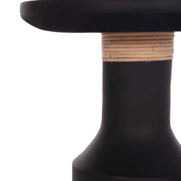 ΒΟΗΘΗΤΙΚΟ ΤΡΑΠΕΖΙ TRED(T) HM18169.01 FIBER CEMENT ΜΑΥΡΟ-ΦΥΣΙΚΟ RATTAN--Φ40x61Υεκ. - Image 4