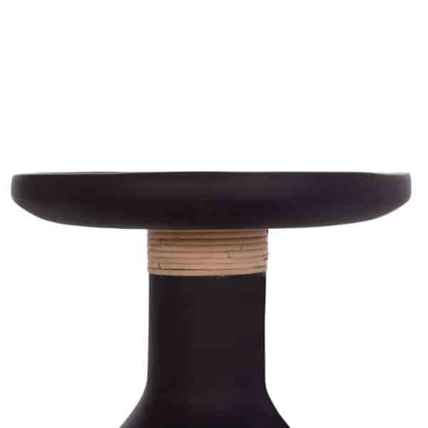 ΒΟΗΘΗΤΙΚΟ ΤΡΑΠΕΖΙ TRED(T) HM18169.01 FIBER CEMENT ΜΑΥΡΟ-ΦΥΣΙΚΟ RATTAN--Φ40x61Υεκ. - Image 6