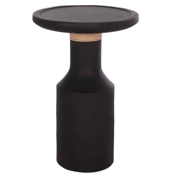 ΒΟΗΘΗΤΙΚΟ ΤΡΑΠΕΖΙ TRED(T) HM18169.01 FIBER CEMENT ΜΑΥΡΟ-ΦΥΣΙΚΟ RATTAN--Φ40x61Υεκ. - Image 9