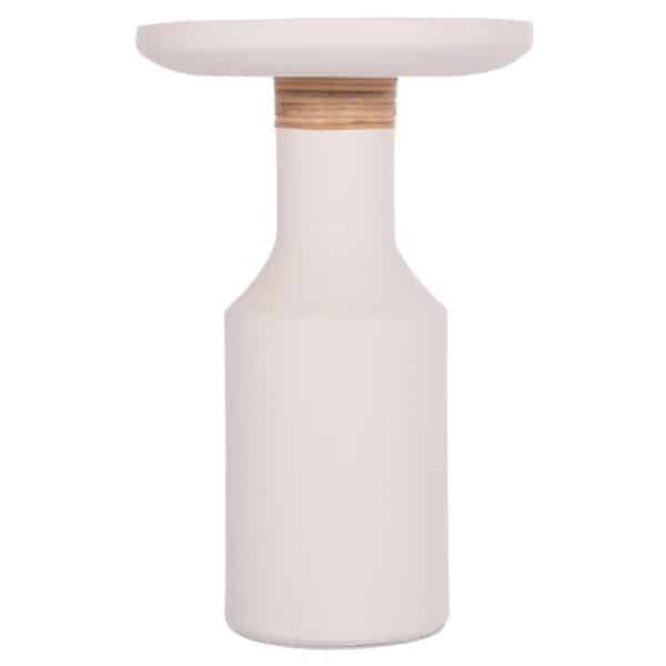 ΒΟΗΘΗΤΙΚΟ ΤΡΑΠΕΖΙ TRED(T) HM18169.02 FIBER CEMENT ΛΕΥΚΟ-ΦΥΣΙΚΟ RATTAN--Φ40x61Υεκ. - Image 3