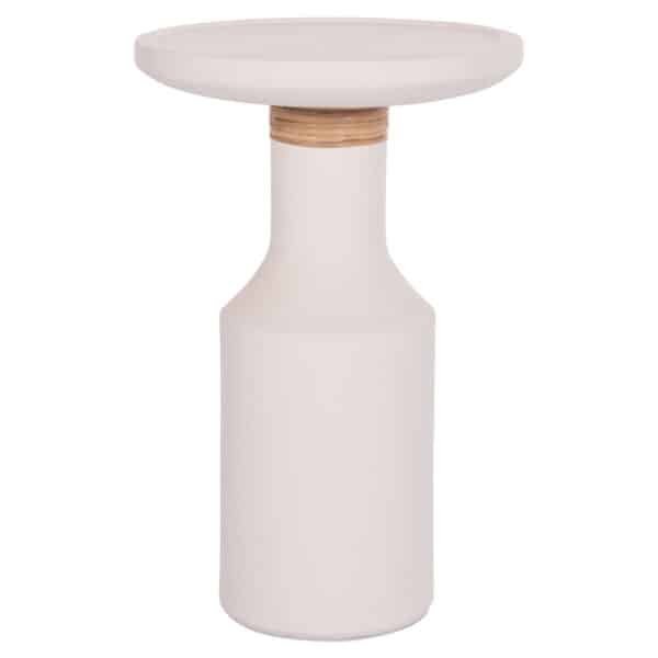 ΒΟΗΘΗΤΙΚΟ ΤΡΑΠΕΖΙ TRED(T) HM18169.02 FIBER CEMENT ΛΕΥΚΟ-ΦΥΣΙΚΟ RATTAN--Φ40x61Υεκ.