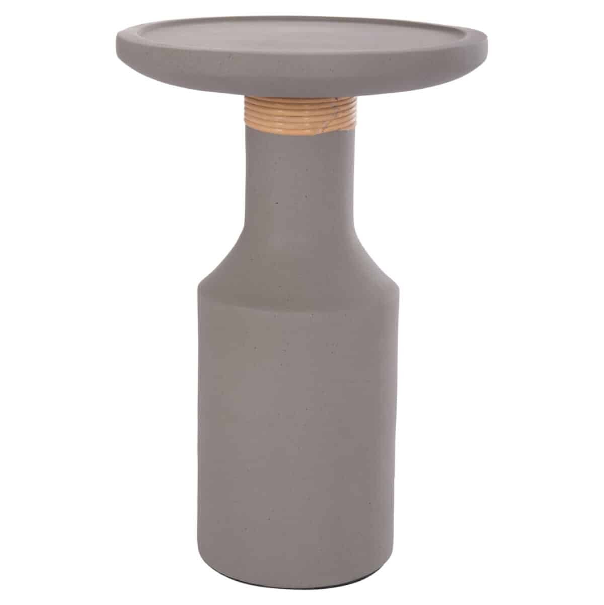 ΒΟΗΘΗΤΙΚΟ ΤΡΑΠΕΖΙ TRED(T) HM18169.03 FIBER CEMENT ΓΚΡΙ-ΦΥΣΙΚΟ RATTAN--Φ40x61Υεκ. - Image 8