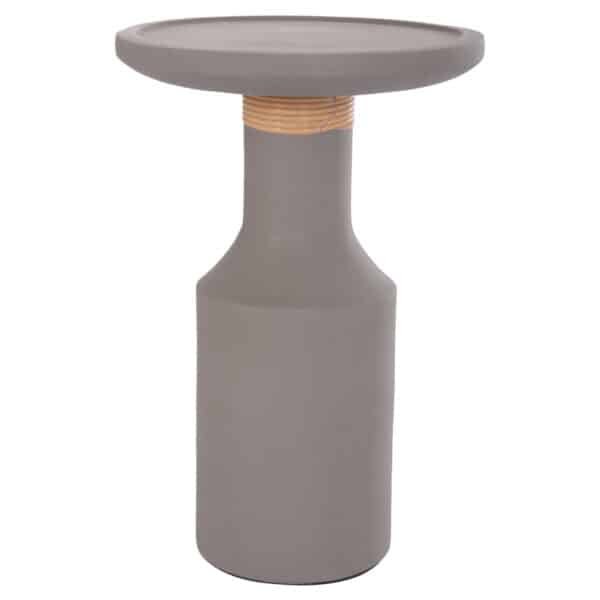 ΒΟΗΘΗΤΙΚΟ ΤΡΑΠΕΖΙ TRED(T) HM18169.03 FIBER CEMENT ΓΚΡΙ-ΦΥΣΙΚΟ RATTAN--Φ40x61Υεκ. - Image 8